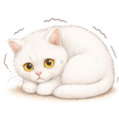 Youngest of three siblings(white kitten)