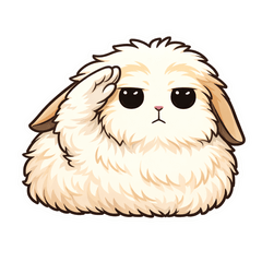 A serious-looking lop rabbit YUKI-Chan