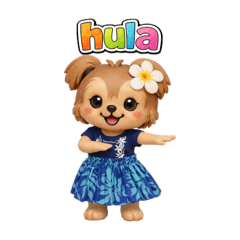 Hawaii-Loving Pup: Hula Lesson