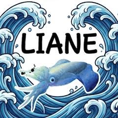 Liane Squid Fishing Club Stickers