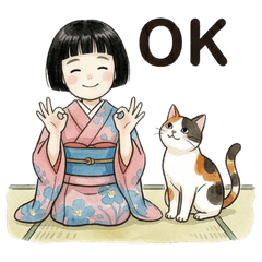 ずっと使える♡着物女子こよりちゃん