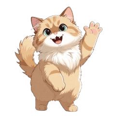 Cute LINE stickers of a Persian cat gold