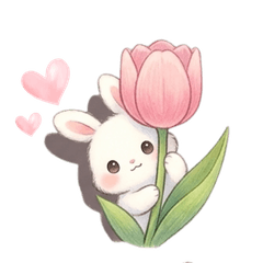 Spring Fairy: Fluffy White Bunny