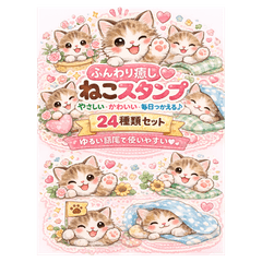 Cute Soft Cat Stickers Gentle Daily Use