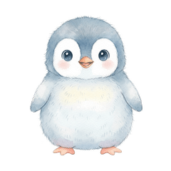 Fluffy Penguin Stamps