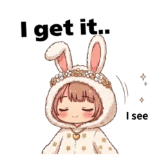 Flower crown bunny EN