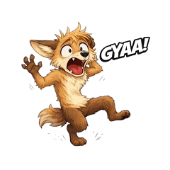 Offbeat Coyote Stickers