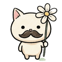 Everyday Mustache Cat: Silly & Sweet