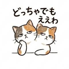 Lethargic Calico Cat: Osaka Dialect