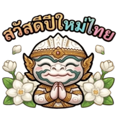 Hanuman celebrates Songkran