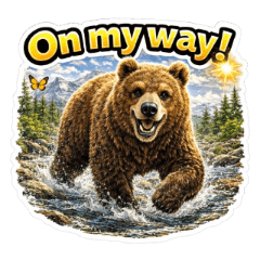 真实狂野的棕熊LINE贴图