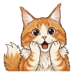 ★可愛緬因貓★ 無字貼