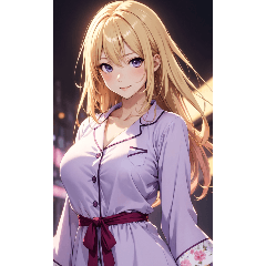 紫色睡衣女孩寫真