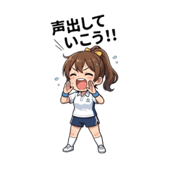 Sports-themed stickers athletic girls