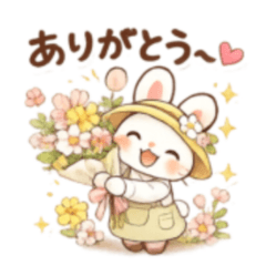 Cozy Moko-Hana Bunny Stickers