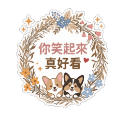 可愛柯基 療癒你-妳的心