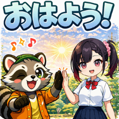 [Collabo]Shido Sisters Akari & Raccoon