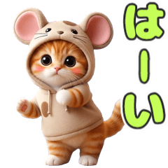 Moving! Dancing Hoodie Kitten Greetings