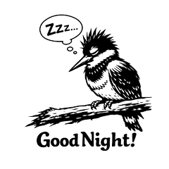 Cool Kingfisher Daily Sticker Design