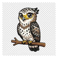 Cute Crested Serpent Eagle Stickers