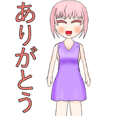 Cute girl's LINE Sticker 5