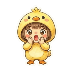 Cute Kigurumi Girl Stickers2
