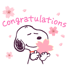 Snoopy สติกเกอร์คำอวยพร ใช้ได้ทุกเมื่อ