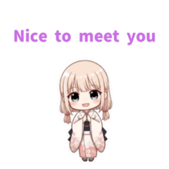 Adorable Girl in a Kimono   ENGLISH