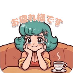 80s Retro Girl: Pastel Daily Stickers