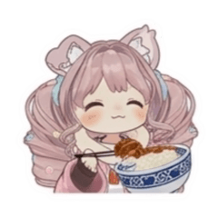 LET'S EAT Happy girl