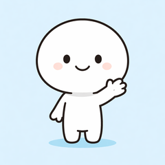 Simple White Character Stickers for Work