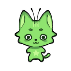 Little Green Alien Cat
