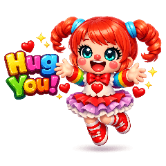 Cute Chibi Girl Daily Chat Stickers.