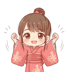 A Japanese girl wearing a pink kimono