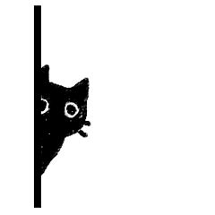 *Revised Edition* black cat sticker