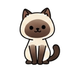 Sweet Siamese Cat Stickers