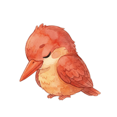 Polite Ruddy Kingfisher Stickers