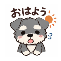 Cute & Cozy Schnauzer Daily Stickers