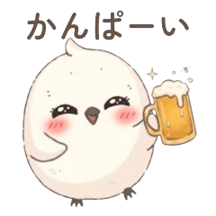 Japan Cute fluffy bird stickers