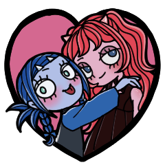 Zombie Girl & Devil Girl Daily Stickers