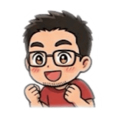 A boy in red clothes sticker