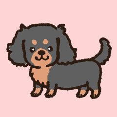 Dachshund line sticker
