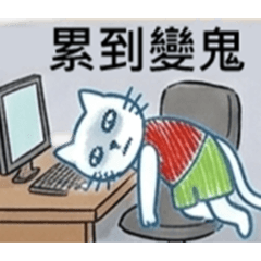 線條貓咪工作日常