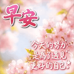 長輩問候動圖，早安心花朵朵開篇 5｜升級版