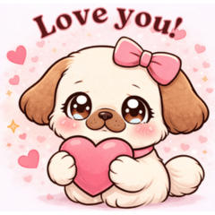 Cute Puppy Daily Stickers (Simple)