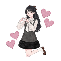 [Non-sale]easygoing and sweet girl stamp