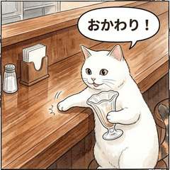 水彩三毛貓與精緻甜點：實用美食篇