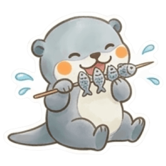 小水獺 可愛的日常時光01