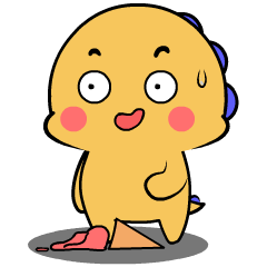 Yellow Dino 11 : Effect stickers