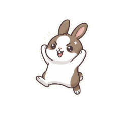 兔子日常・棕白色